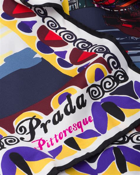 fake prada silk scarf